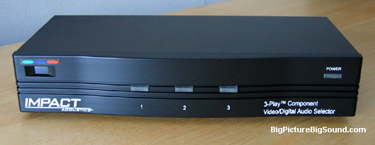 Impact Acoustics 3-Play Component Video/Digital Audio Selector/Switcher