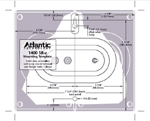 Mounting template for 1400 SR-z