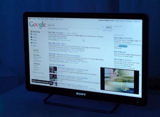 Google Search on Chrome Browser in Dual View mode.