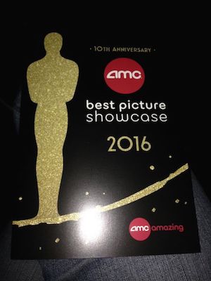 Watching the 2015 Best Picture Nominees at the AMC Showcase, Day One